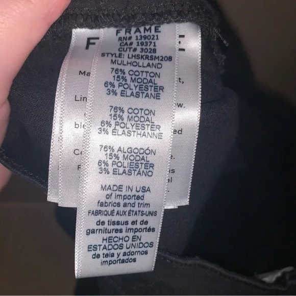 Frame Le High Skinny Black High Rise Jeans Ankle 30 - Picture 3 of 8